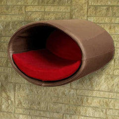 Luxury Rondo Wall Faux Leather Cat Bed