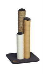 Abode Embossed Velvet Triple Texture Cat Scratcher Brown