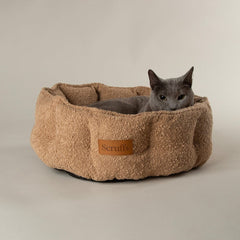 Boucle Cat Bed - Desert Brown