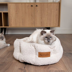 Boucle Cat Bed - Ivory