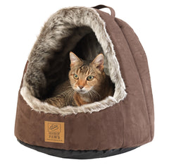Arctic Fox Hooded Cat Bed by House of Paws