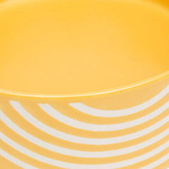 Aztec 2 Piece Cat Food Bowl & Saucer Set - Sunflower Yellow