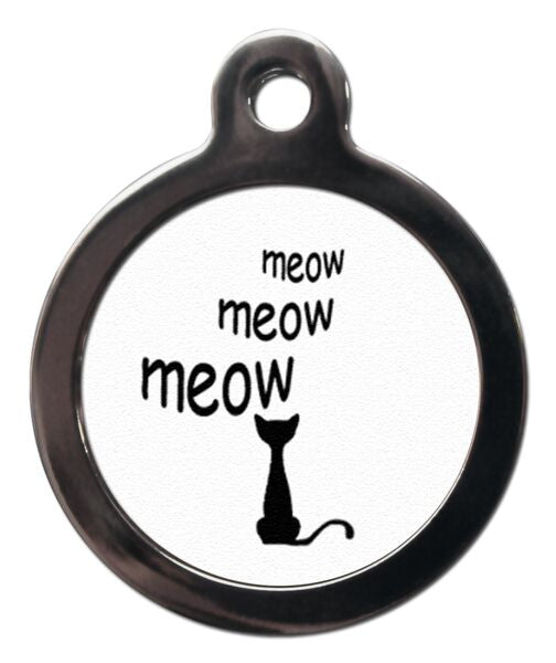Cartoon Meow Cat ID Tag