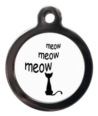 Cartoon Meow Cat ID Tag