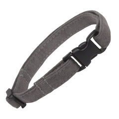 Grey Faux Suede Cat Collar