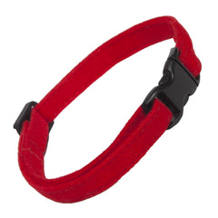 Red Faux Suede Cat Collar