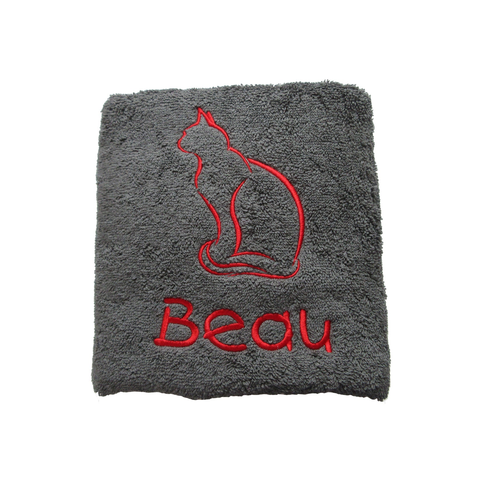 Cat Towel - Charcoal Grey