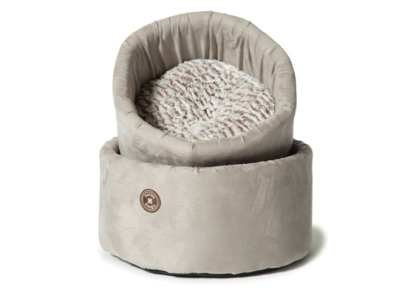 Arctic Grey Cat Cosy Bed By Danish Design