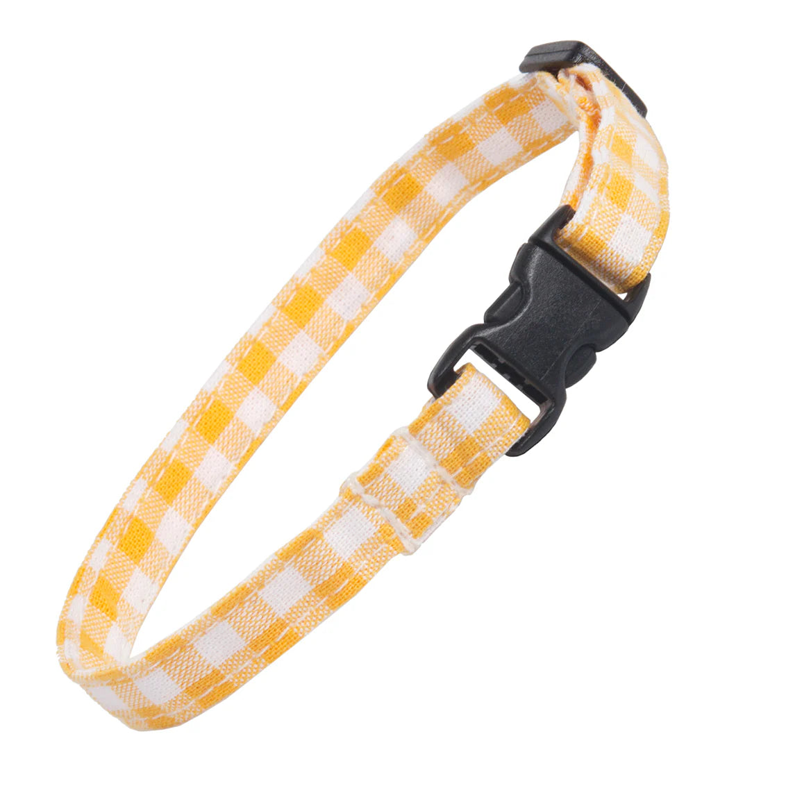 Yellow Gingham Cat Collar