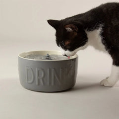 Classic Cat Water Fountain 20cm - Grey