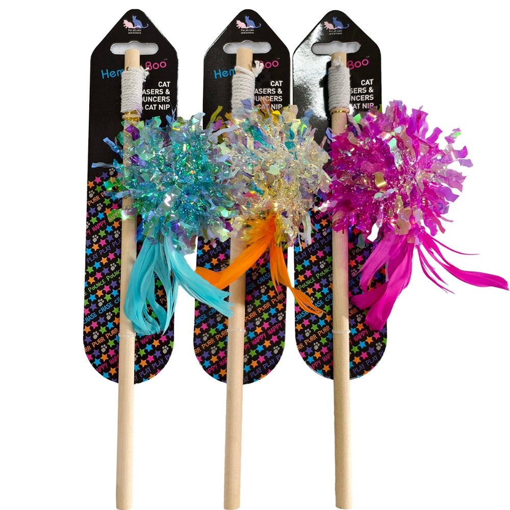 Crinkle Ball Cat Teaser With Rattle