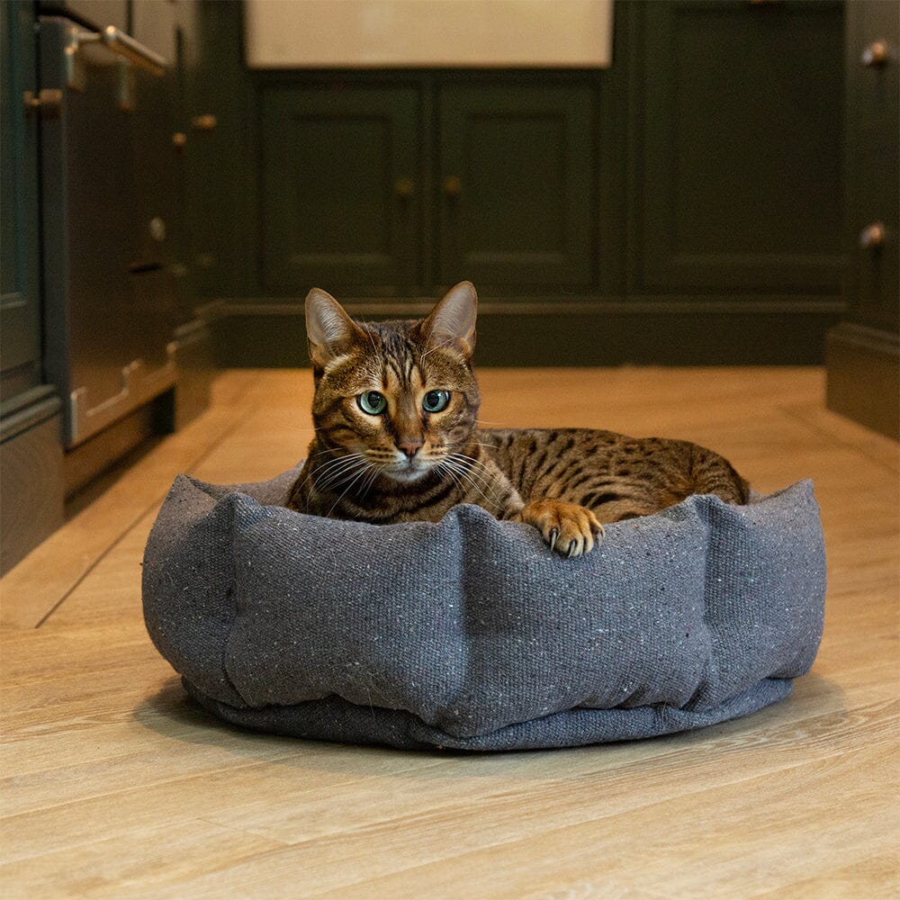 Eden 100% Recycled Cat Bed - Charcoal Grey