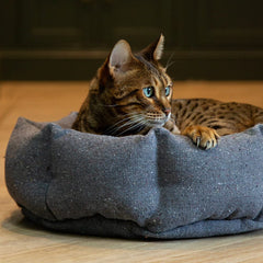 Eden 100% Recycled Cat Bed - Charcoal Grey