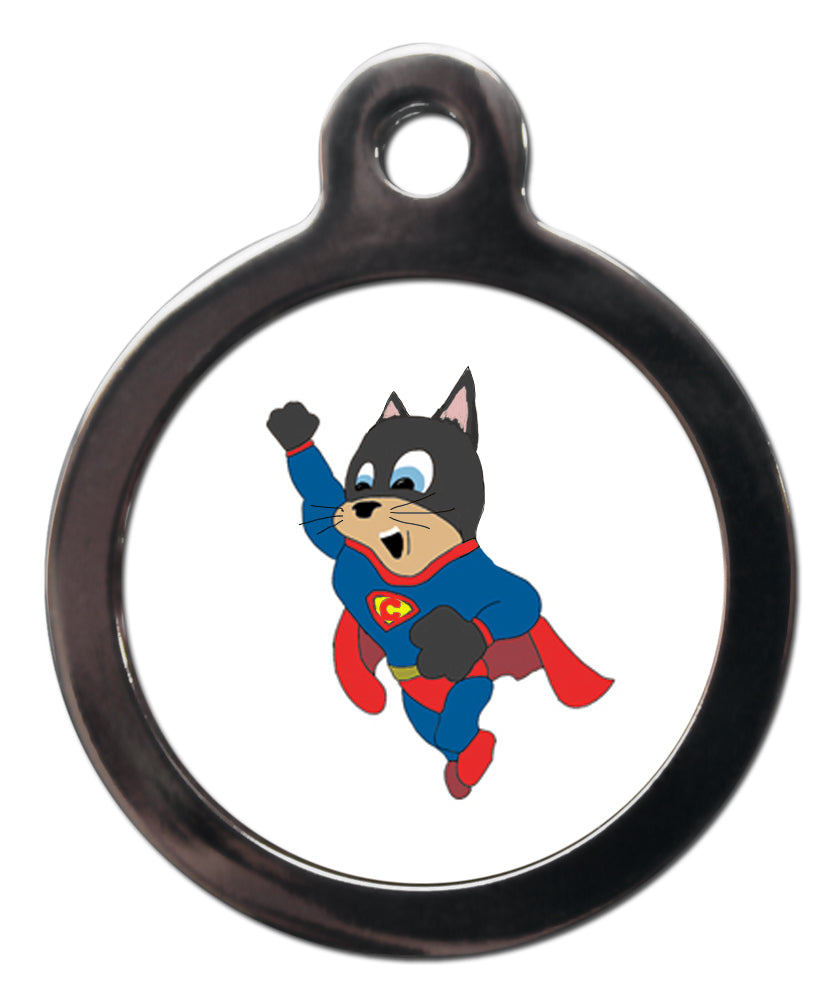 Flying Supercat Cat ID Tag