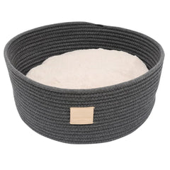FuzzYard Life Rope Basket Bed In Slate Grey