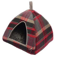 Gor Pets Camden Pyramid Cat Bed - Red Check