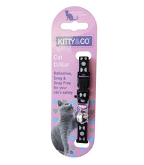 Kitty and Co Black Reflective Polka Dot Cat Collar