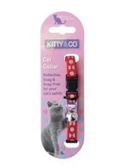 Kitty and Co Red Reflective Polka Dot Cat Collar