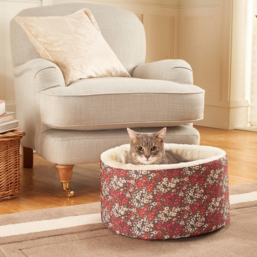 Laura Ashley Libby Ditsy Floral Cat Cosy Bed