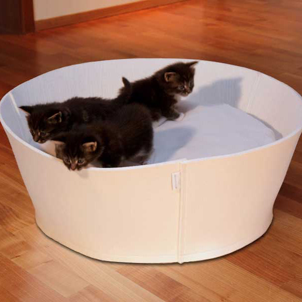 Luxury Credo Felt Cat Bed Cream Cream