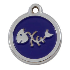 Luxury My Sweetie Blue Fishbone Cat Pet ID Tag