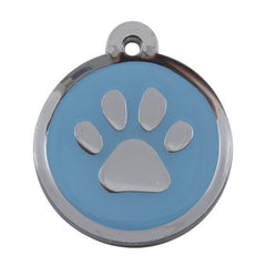 Luxury My Sweetie Light Blue Paw Designer Cat ID Tag