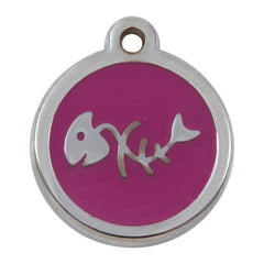 Luxury My Sweetie Pink Fishbone Cat Pet ID Tag