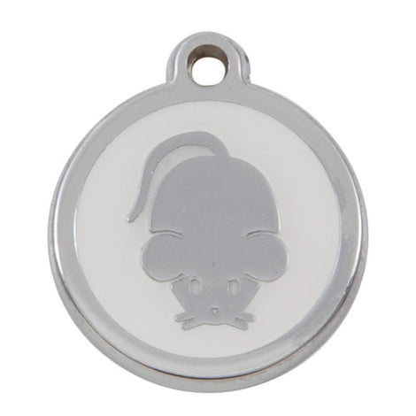 Luxury My Sweetie White Mouse Cat Pet ID Tag