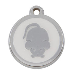 Luxury My Sweetie White Mouse Cat Pet ID Tag