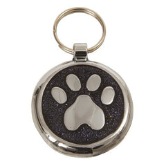 Luxury Shimmer Black Glint Paw Designer Cat ID Tag