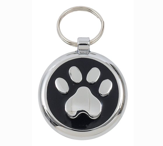 Luxury Smarties Black Paw Print Designer Cat ID Tag