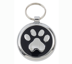 Luxury Smarties Black Paw Print Designer Cat ID Tag
