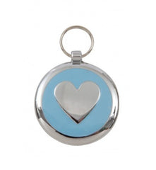 Luxury Smarties Pale Blue Heart Designer Cat ID Tag