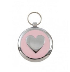 Luxury Smarties Pale Pink Heart Designer Cat ID Tag