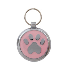 Luxury Smarties Pale Pink Paw Print Designer Cat ID Tag