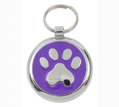 Luxury Smarties Purple Paw Print Designer Cat ID Tag
