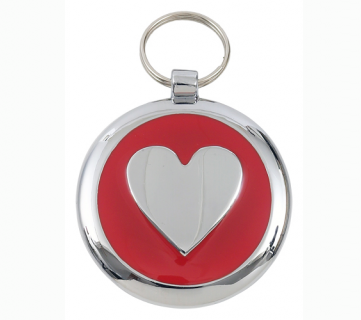 Luxury Smarties Red Heart Designer Cat ID Tag