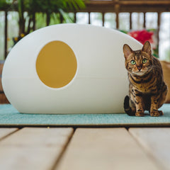 Luxury White Poopoopeedo Cat Litter Box 7