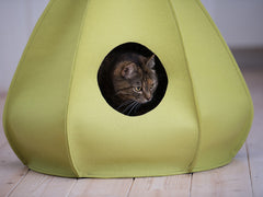 Luxury Berta Felt Cat Cave Bed