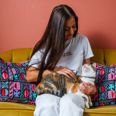 Mud Cloth Vegan Breakaway Cat Collar