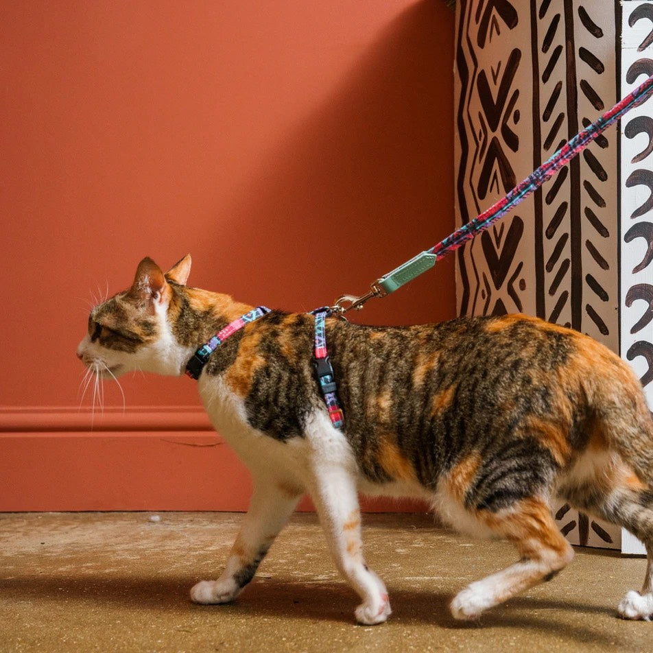 Mud Cloth Vegan Cat Harness 3