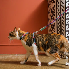 Mud Cloth Vegan Cat Harness 3