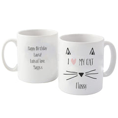 Personalised Cat Features Mug