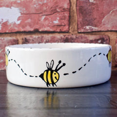 Personalised Bumble Bee Design Cat Bowl 3