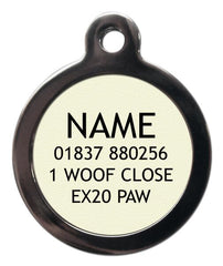 Personalised Cat Id tag back