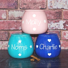 Personalised Ceramic Polka Dots Cat Treat Jars