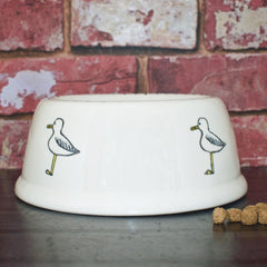 Personalised Ceramic Slanted Seagull Design Cat Bowl 2