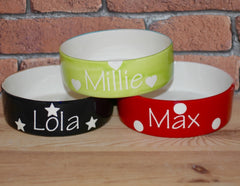 Personalised Ceramic Solids Cat Bowls