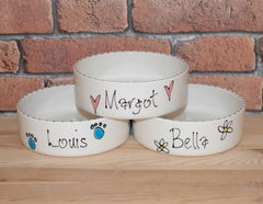 Personalised Ceramic Whimsical Cat Bowls