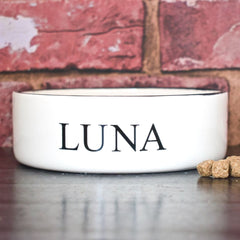 Personalised Classic Font Design Cat Bowl